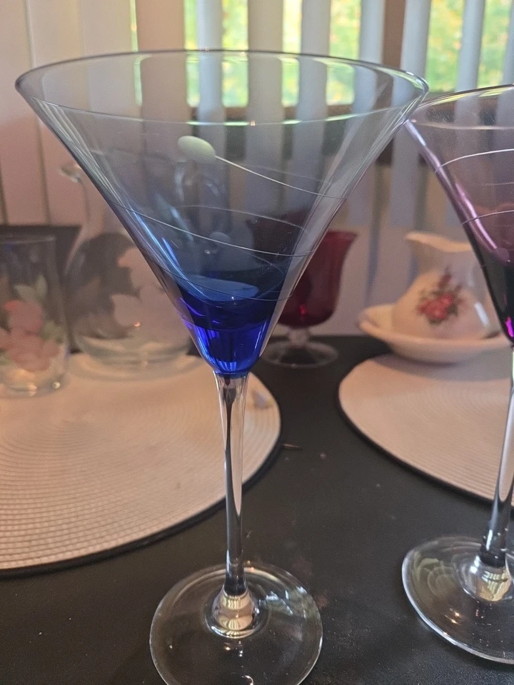 Juego de 2 vasos Martini Lenox Toscana Temporadas Grabados Remolino 9" Foto 1 de 4