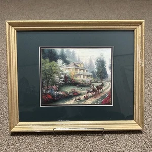 2002 Thomas Kinkade Sunday at Apple Hill Framed Print 15.5” X 12.5” - Picture 1 of 7