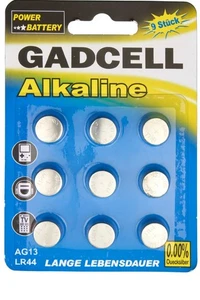 9x Knopfzellen AG13-LR44-157-357-V13GA Uhrenbatterien Gadcell Alkaline - Picture 1 of 1