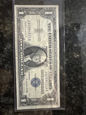 1957A Series-1 Dollar Silver Certificate Note-Blue Seal-Lightly Circulated - Image 1 of 2
