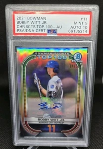 /50 2021 Bowman Chrome Scouts Top 100 Bobby Witt Jr Royals PSA 9 , 10 Auto - Bild 1 von 2