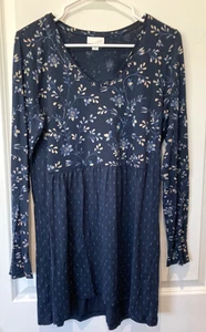 J.Jill Kleid Gr. S Jersey Strick Blumen Ditzy Babydoll Freizeit Boho - Bild 1 von 7