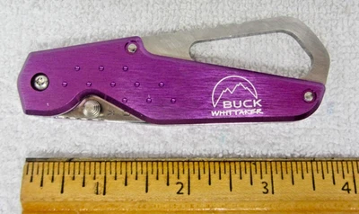NICE Vtg BUCK 752T Whittaker Approach EDC Climbing Pocket Folding KNIFE Purple - Image 1 of 4