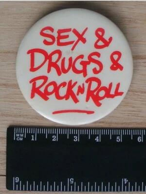 Sex & Drugs & Rock 'N' Roll - Ian Dury Large Badge Blockheads Rare Punk - Image 1 of 3