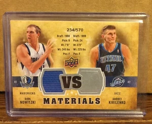 Dirk Nowitzki Kirilenko 2009-10 Upper Deck Dual Jersey #/576 UNPOPPED ERROR 1/1 - Picture 1 of 1