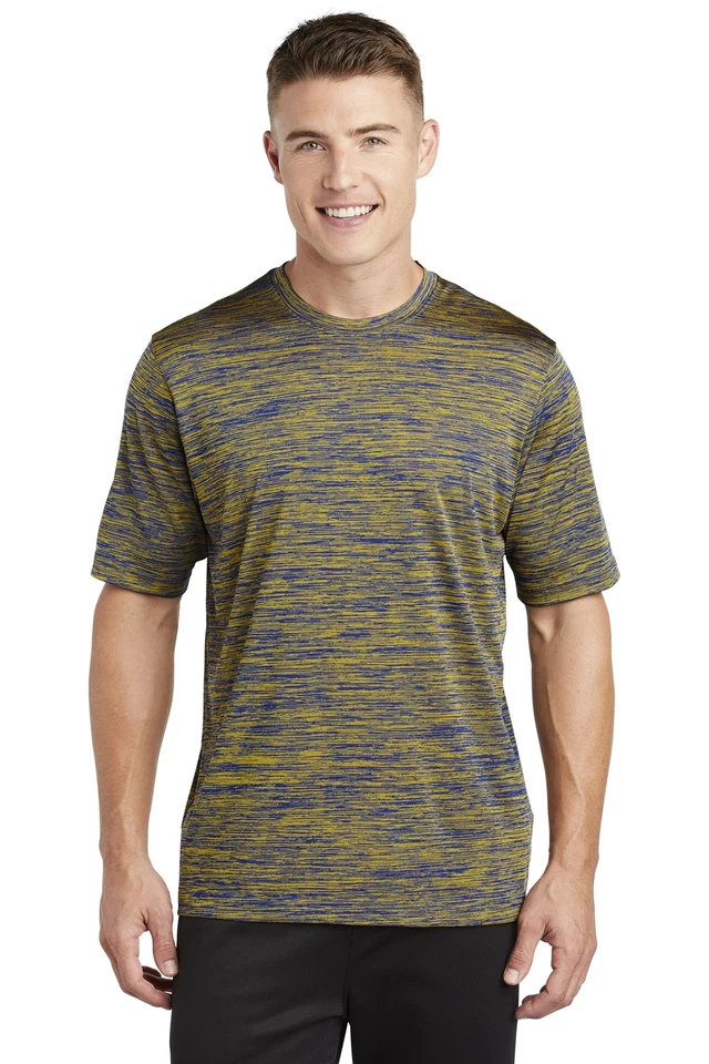 Camiseta Sport-Tek ST390 Para Hombres Manga Corta PosiCharge Eléctrica Brezo Cuello Redondo Foto 1 de 1