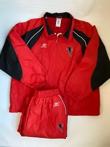 Giacca a vento vintage 2001 Atlanta Falcons NFL Reebok XL tuta full zip MOHR #13 - Foto 1 di 12