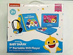 Pinkfong Baby Shark 7" Portable Dvd Player with Headphones & Carrying Bag -Read