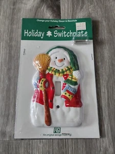 Schneemann Urlaub Schalter Teller NEU Keramik Vintage  - Bild 1 von 3