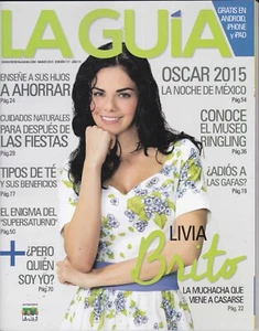 Livia Brito 2015 La Guia Latin Photo Magazine Oscars Taylor Swift Lionel Messi - Picture 1 of 6