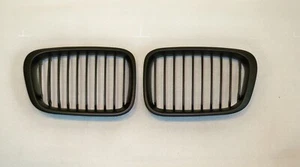 MIT Front Kidney Grille Grill Matte Black For '1998-'2001 BMW E46 4D Sedan - Picture 1 of 1