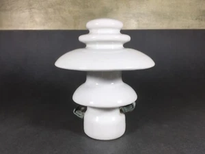 seltener Freileitungs Isolator aus Porzellan für Beleuchtung Straßenlampe E27 - Bild 1 von 10