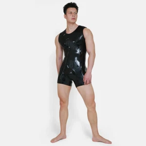 Furrjoi Silikon Schwarz Kurzarm Bare-Butt Body für Gay Cosplay Fetisch - Bild 1 von 5