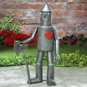 The Wizard of Oz "Tin Man with A Heart" Woodsman Metal Garden Sculpture - Picture 1 of 1