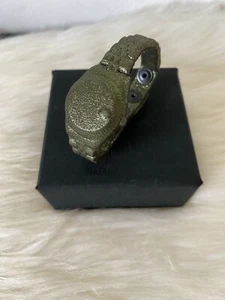 Natalia Brilli Nolex Forest Green Lambskin Leather Bracelet New with Box - Picture 1 of 10