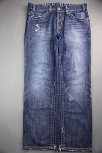 Pantalones de mezclilla para hombre MEK Washington ajustados rectos en dificultades talla 34x30 (MSR 35x30) - Imagen 1 de 12