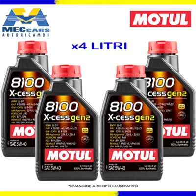 4L MOTUL 8100 X-Cess GEN2 5W40 Aceite Motor 100% Sintético Acea A3 B4 VW 502.00 - Imagen 1 de 4