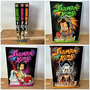 Shaman King Shonen Jump Volume 1-3 Manga English Graphic Novel Trade Paperback - Picture 1 of 8