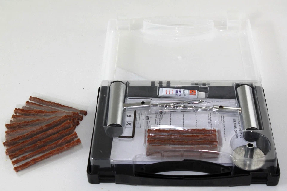 BENSON Reifen Reparatur Set 31tlg. Pannenset Flickzeug Auto Motorrad Reparaturstreifen