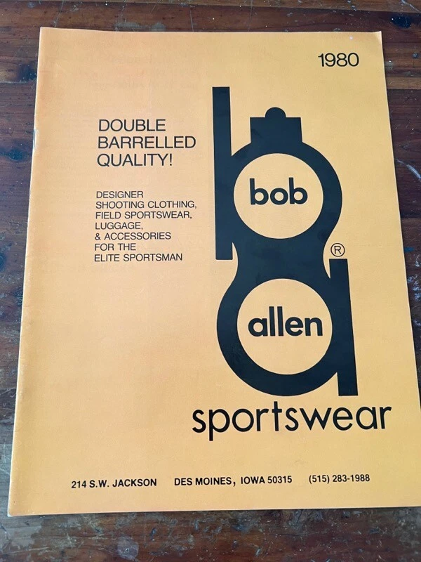 1980 Bob Allen's Gun Club Sportswear Catalog Hunting Shooting Clothes Vintage VG - Image 1 of 1