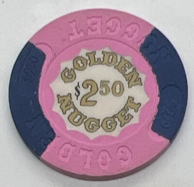 Ficha de casino Golden Nugget de $2,50 - Atlantic City Nueva Jersey 1980-1986 Foto 1 de 4