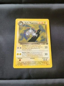 Dark Magneton 28/82 MP Team Rocket Regular Unlimited Rare Pokemon TCG 2000 - Picture 1 of 2