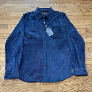 NWT Weatherproof Vintage Blue Corduroy Button Up Shirt Long-sleeve Size XL - Picture 1 of 6
