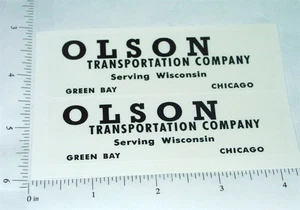 Paar Tootsietoy Olson Transportation Company Sattelzug Aufkleber TT-007 - Bild 1 von 1
