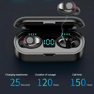 Kabellose Kopfhörer Bluetooth 5.0 Ohrhörer Ohrhörer Stereo für iPhone Android - Bild 1 von 11