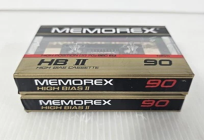 2 cintas de casete de audio de alto sesgo Memorex HB II, 90, NUEVAS SELLADAS  Foto 1 de 4