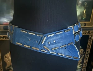 "Cinturón de metal boho hippie punk de colección años 70 para mujer 36"" hecho en EE. UU." - Imagen 1 de 10