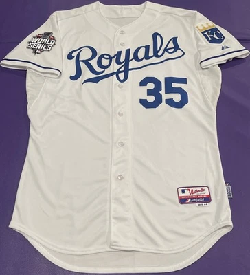 Authentic Eric Hosmer #35 Kansas City Royals ‘15 World Series Majestic Jersey 44 - Image 1 of 4