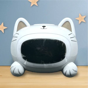 White Noise Alarm Clock Sleep Training Gray Kitty With Night Light - Picture 1 of 12