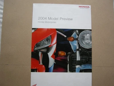 HONDA 2004 Model Preview brochure 8 pages.  Published by Honda UK Ltd. - Image 1 of 4