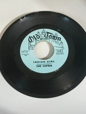 The Capris Indian Girl / There's A Moon Out Tonight 45 RPM Vinyl Foto 1 de 2