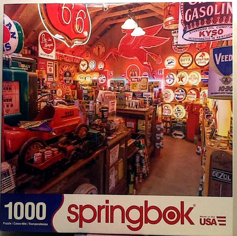 Route 66 Mobil KYSO Sky Ranger Magnolia White Flash Texaco 1000 24x30 Puzzle - Image 1 of 1