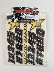 XXX Main Racing -  NUMBERS CARBON Sticker Sheet - Picture 1 of 2