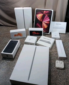 Lot de 11 boites d'origine produit Apple VIDES | Variété la plupart avec manuels - Photo 1 sur 12