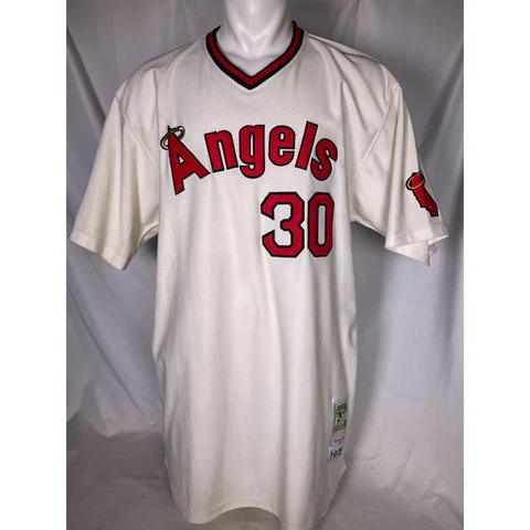 Nolan Ryan #30 California Angels White 1973 Mitchell & Ness Jersey Men's 3XL 56 Cover