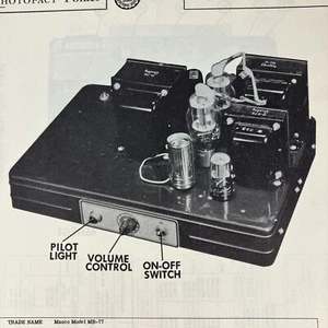 1953 Masco Amp MB-77 Service Wire Schematic Repair Manual Sam’s Photofact Vtg - Picture 1 of 2