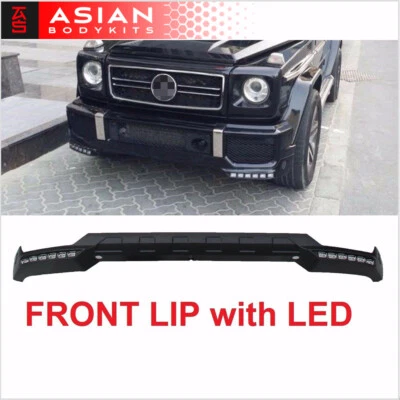 para Mercedes Benz W463 Clase G G63 G65 ALERÓN LABIO DELANTERO con LED DRL Estilo B Foto 1 de 4