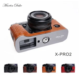Custodia custodia mezza fotocamera in vera pelle per FUJIFILM X-PRO2 APERTA - Foto 1 di 33