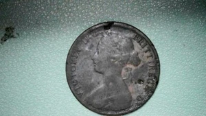 1863 UK Great Britain British Half Penny 1/2p Queen Victoria Details - Picture 1 of 2