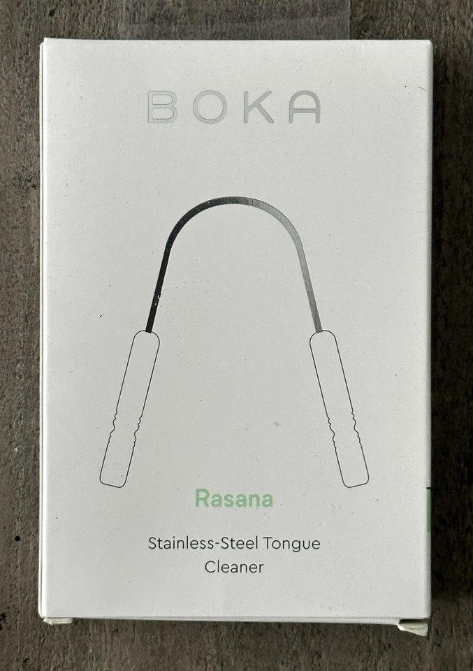 Boka Rasana Stainless- Steel Tongue Cleaner With Linen Travel Pouch