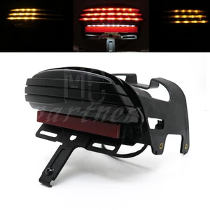 Tri-Bar LED Fender Señal de giro Luz trasera Soporte de matrícula para Dyna Fat Bob - Imagen 1 de 12