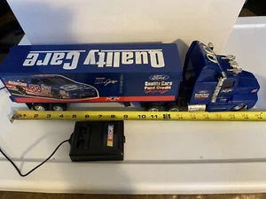 Vintage 90’s 18” Nascar Corded Remote Control Race Car Hauler #88 Dale Jarrett - Picture 1 of 13