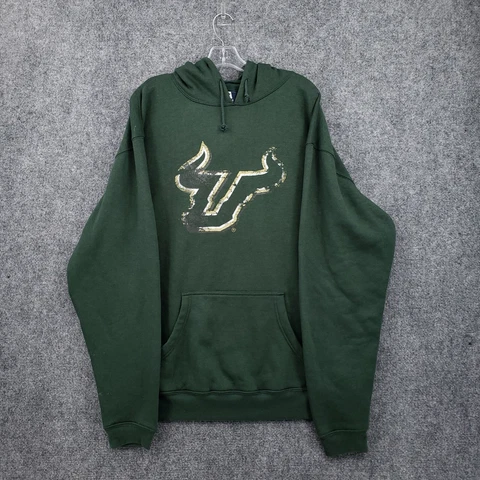 South Florida Bulls Sweatshirt Mens XL Green Hoodie USF NCAA College Football Cover