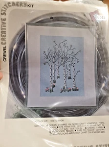 Vintage 1975 Creative Stitchery Crewel Stickpackung "weiße Birke" versiegelt 10 x 14" - Bild 1 von 4