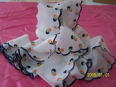 Ancien galon/ruban fine cotonnade fleurie. 4m. Très jolis coloris.  Réf : n°80 - Photo 1/4