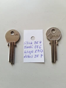 2 Schlüsselrohling IKON Silca ZE4 Schlüssel Rohling Errebi ZE6 Lotus ZE7 Z757 - Bild 1 von 1